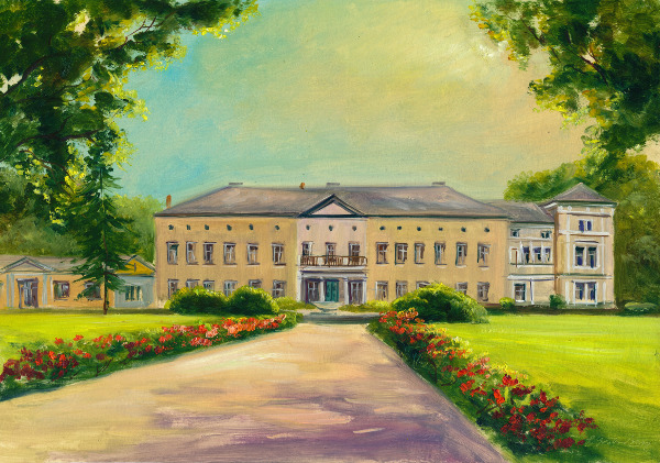 Ölbild vom Schloss Semlow von Steffen Gröbner